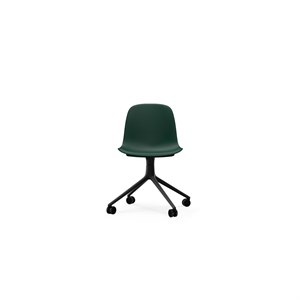 Normann Copenhagen stol - Form Chair Swivel 4W sort alu/grøn