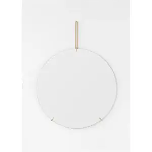 MOEBE - Væg spejl - Wall Mirror Ø70 cm - Brass - Messing