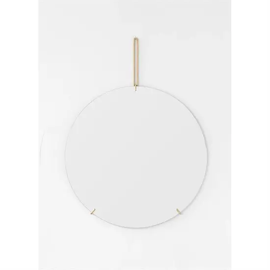 MOEBE - Væg spejl - Wall Mirror Ø70 cm - Brass - Messing