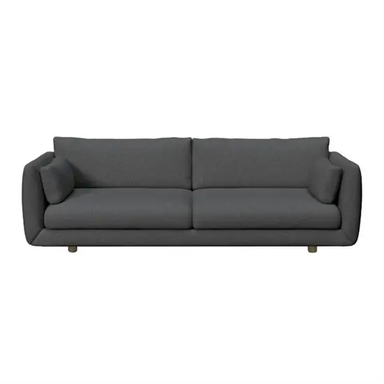 Cane-Line - Bloom 3-pers. sofa m/teak ben - Chenny Dark green