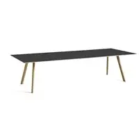 Hay bord - CPH30 table - 300 x 90 cm - bordplade sort linoleum/ben i eg (vandbaseret lak)
