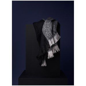 Image of New Works - plaid i mohair wool - marine blue