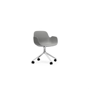 Normann Copenhagen stol - Form Armchair Swivel 4W alu/grå