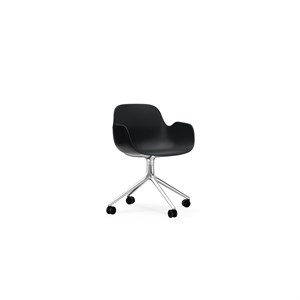 Normann Copenhagen stol - Form Armchair Swivel 4W alu/sort
