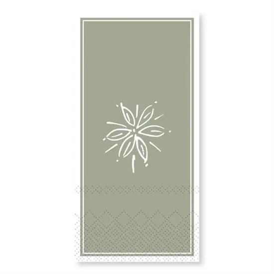 Chic Antique - Serviet - Blomst - 20x10 cm - Verte