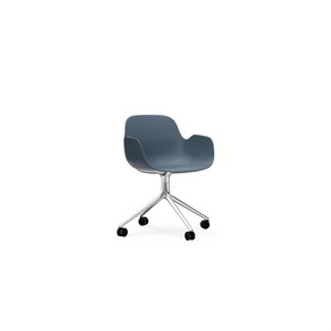 Normann Copenhagen stol - Form Armchair Swivel 4W alu/blå
