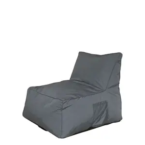 Udendørs loungestol i antracit med moderne design og blød, polstret overflade.