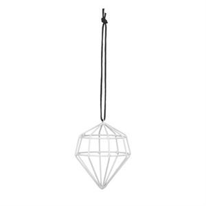 Image of Louise Roe - Diamond ornament - medium - hvid