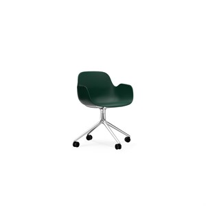 Normann Copenhagen stol - Form Armchair Swivel 4W alu/grøn