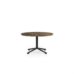 Normann Copenhagen - Lunar Coffee Table H40, Ø70 cm - Black Alu/Marble