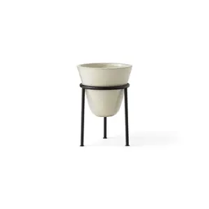 Audo Copenhagen - Urtepotteskjuler på fod - Daiza Planter - Ivory - H: 35 / Ø 25 cm