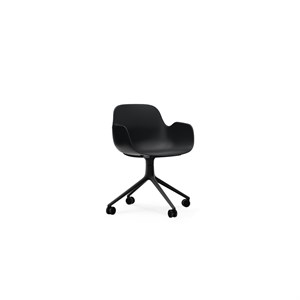 Normann Copenhagen stol - Form Armchair Swivel 4W sort alu/sort