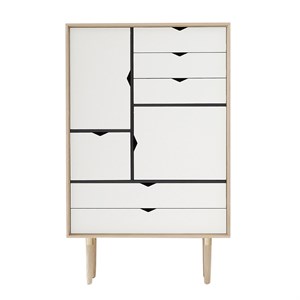 Andersen Furniture - S5 OPBEVARINGSMØBEL - EG/SÆBE MED HVID FRONT