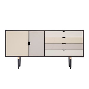 Andersen Furniture - S6 Sideboard - SORT MED FLERFARVEDE FRONTER