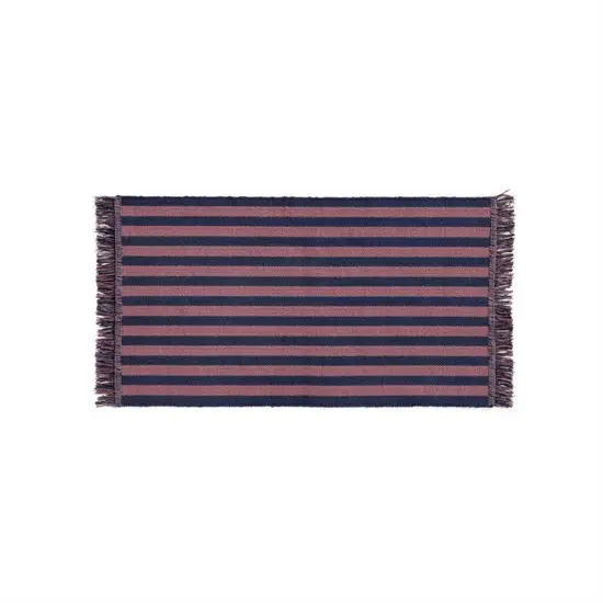 HAY - Dørmåtte - stripes & stripes - navy cacao - 52 x 95 cm