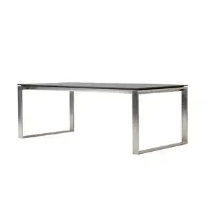 Rektangulært bordstel i rustfrit stål med åbent, minimalistisk design fra Cane-line.