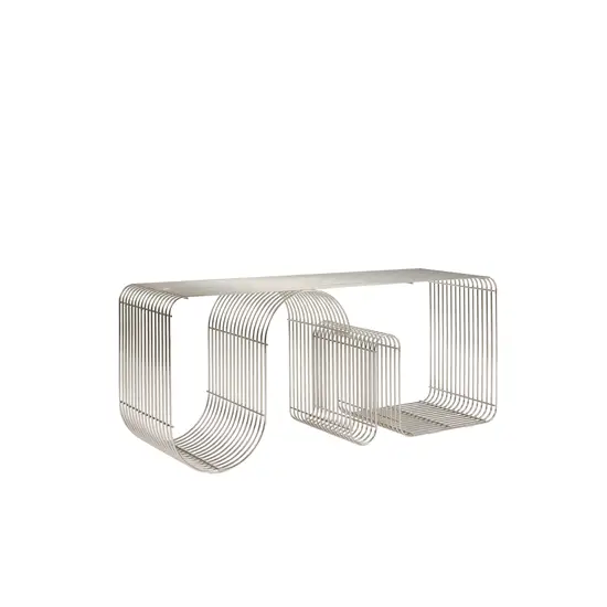 AYTM - Curva Bench - Silver - L100 x W32 x H43,2 cm