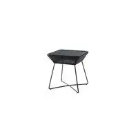 Sort Cane-line Breeze sidebord med netmønster og slanke ben i moderne design.