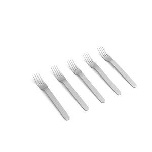 Image of HAY - Everyday Gafler - Sæt af 5 - Rustfri børstet stål