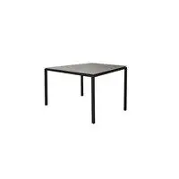 Mørkt, minimalistisk firkantet bordunderstel med lige ben og enkel, moderne stil fra Cane-line.