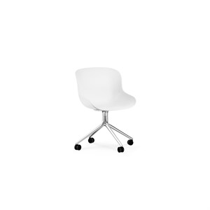Normann Copenhagen stol - Hyg Chair Swivel 4w alu/hvid