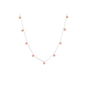 LULU Copenhagen - Halskæde - Love U - Sølv/Burnt Coral
