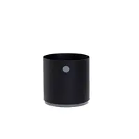Cylindrisk plantekasse i lava grå med lys grå bund og minimalistisk design.