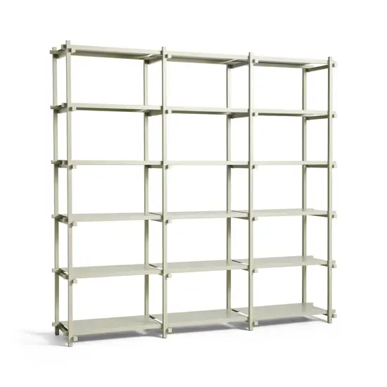 Hay - Woody Shelving 2.0 Column High - Grå - 18 hylder