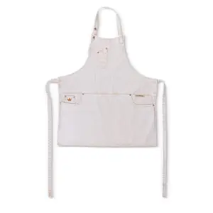DutchDeluxes - Five Pockets Forklæde - Slim Fit - Goldish White Denim 