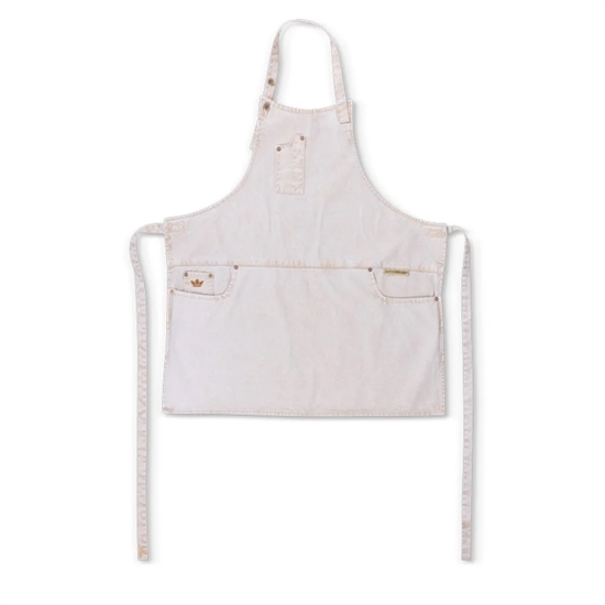 DutchDeluxes - Five Pockets Forklæde - Slim Fit - Goldish White Denim 