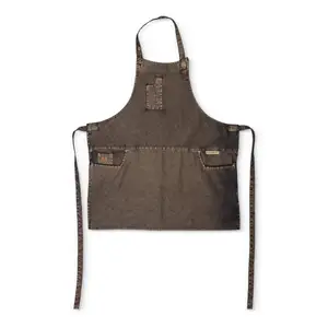 DutchDeluxes - Five Pockets Forklæde - Slim Fit - Goldish Black Denim 