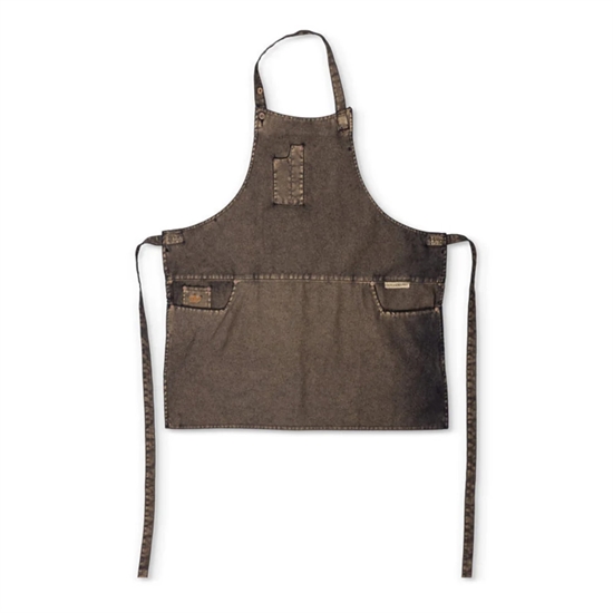 DutchDeluxes - Five Pockets Forklæde - Slim Fit - Goldish Black Denim 