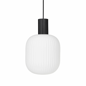 Broste Copenhagen - Loftlampe - Lolly - Hvid/Sort - Ø27 x H42 cm