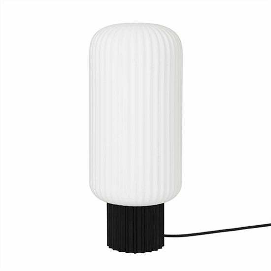 Broste Copenhagen - Bordlampe - Lolly - Hvid/Sort - Ø16 x H39 cm