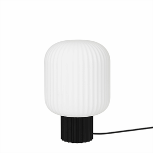 Broste Copenhagen - Bordlampe - Lolly - Hvid/Sort - Ø20 x H30 cm