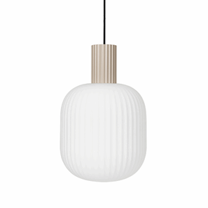 Broste Copenhagen - Loftlampe - Lolly - Hvid/Sand- Ø27 x H42 cm