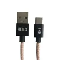 Design Letters - Oplader kabel - USBC - Nude