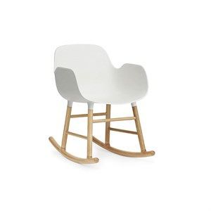 Image of Normann Copenhagen stol - Form rocking armchair i hvid/eg