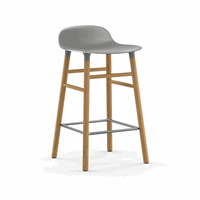 Normann Copenhagen - Form barstol 65 cm - grå/eg