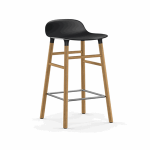 Image of Normann Copenhagen - Form barstol 65 cm - sort/eg