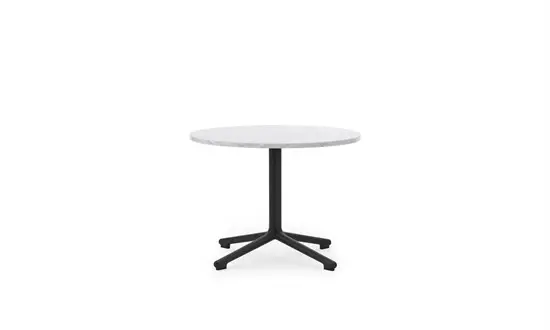 Normann Copenhagen - Lunar Coffee Table H45 x Ø60 cm -  Black Alu/Marble