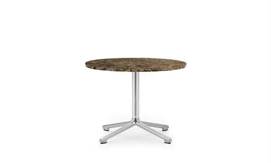 Normann Copenhagen - Lunar Coffee Table H45 x Ø60 cm -  Alu/Marble