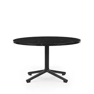 Normann Copenhagen - Lunar Coffee Table H40 Ø70 cm - Sort marmor/Black Alu
