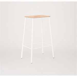 Image of Frama barstol - Adam Stool H:65 hvid med eg