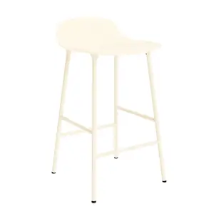 Normann Copenhagen - Form Barstool 65 cm - Creme/Stål
