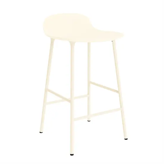 Normann Copenhagen - Form Barstool 65 cm - Creme/Stål