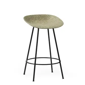 Normann Copenhagen - Barstol - Mat Chair - Seaweed - Sort/Stål