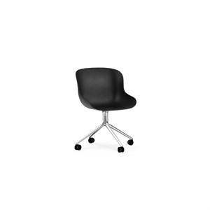 Normann Copenhagen stol - Hyg Chair Swivel 4w alu/sort