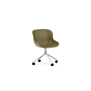 Normann Copenhagen stol - Hyg Chair Swivel 4w alu/olive