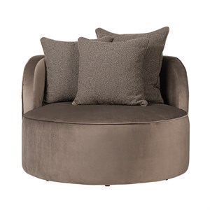 Cozy Living - Sofa - Club Lounge Couch Effie -  inkl. puder - Taupe